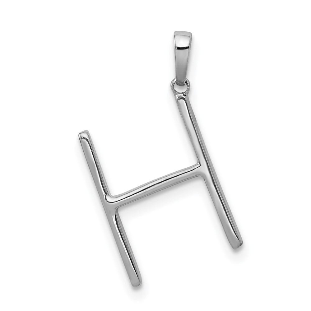 14K White Gold Diamond Letter H Initial Pendant (PM5222H-010-WA)