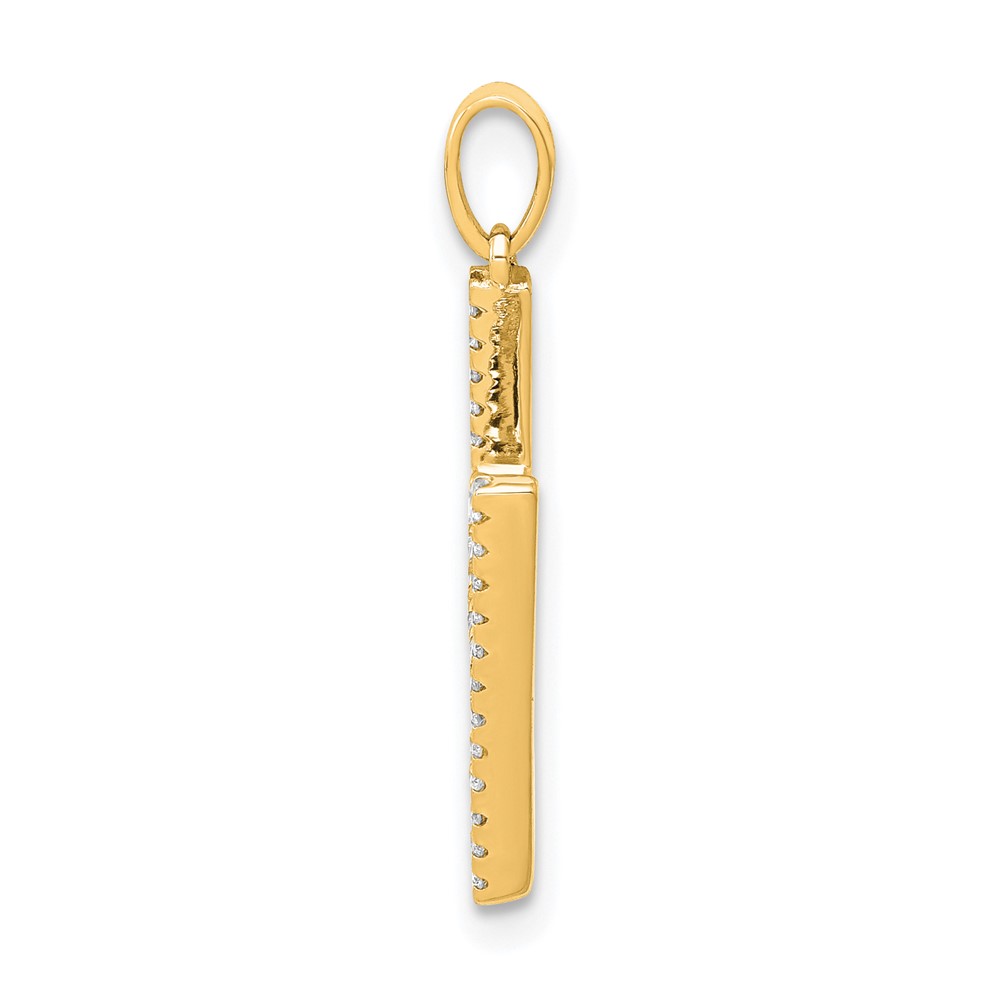 14K Diamond Letter H Initial Pendant (PM5222H-010-YA)