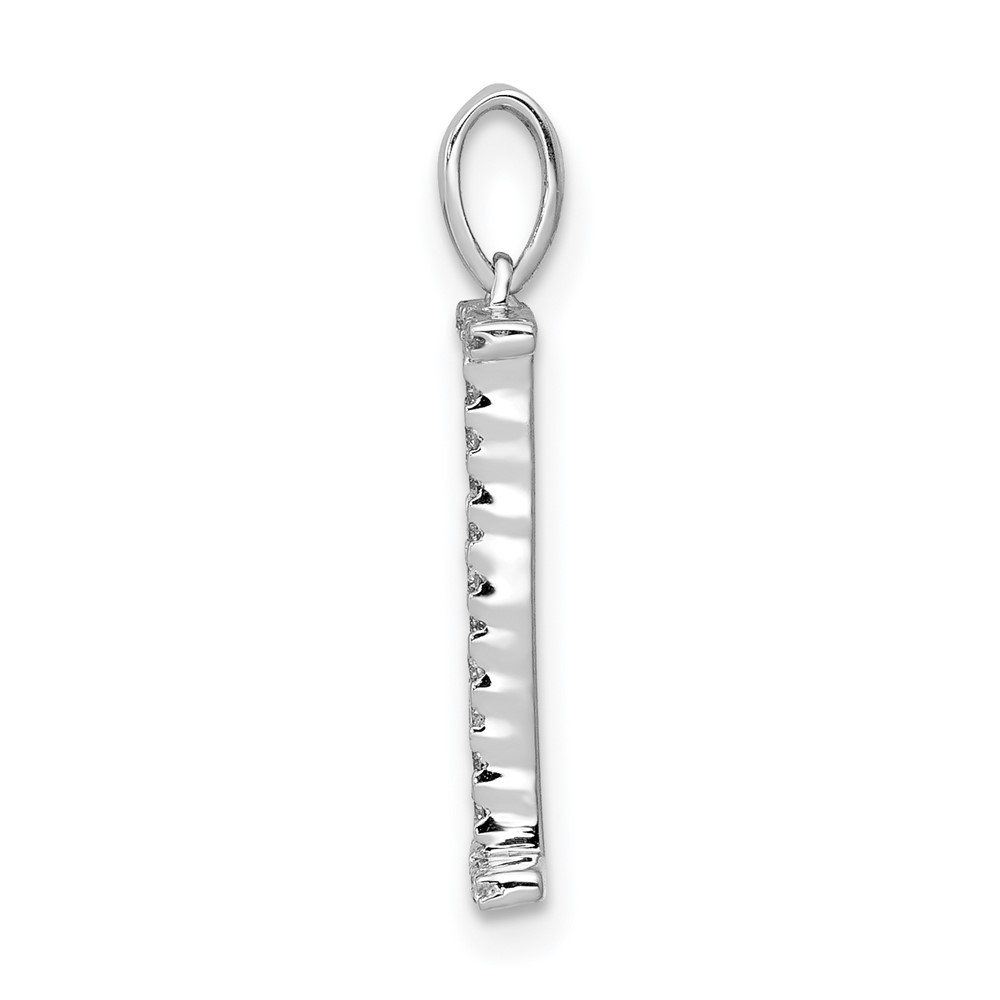 14K White Gold Diamond Letter I Initial Pendant (PM5222I-010-WA)