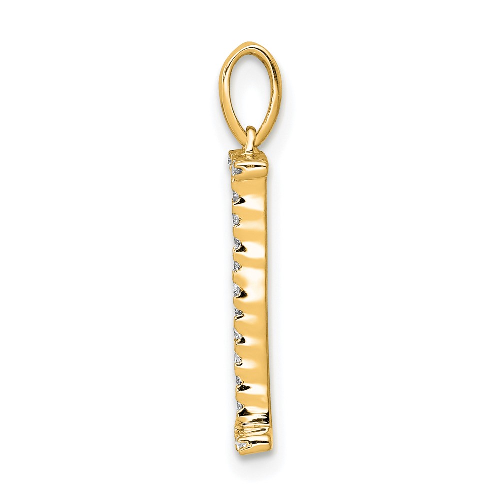 14K Diamond Letter I Initial Pendant (PM5222I-010-YA)