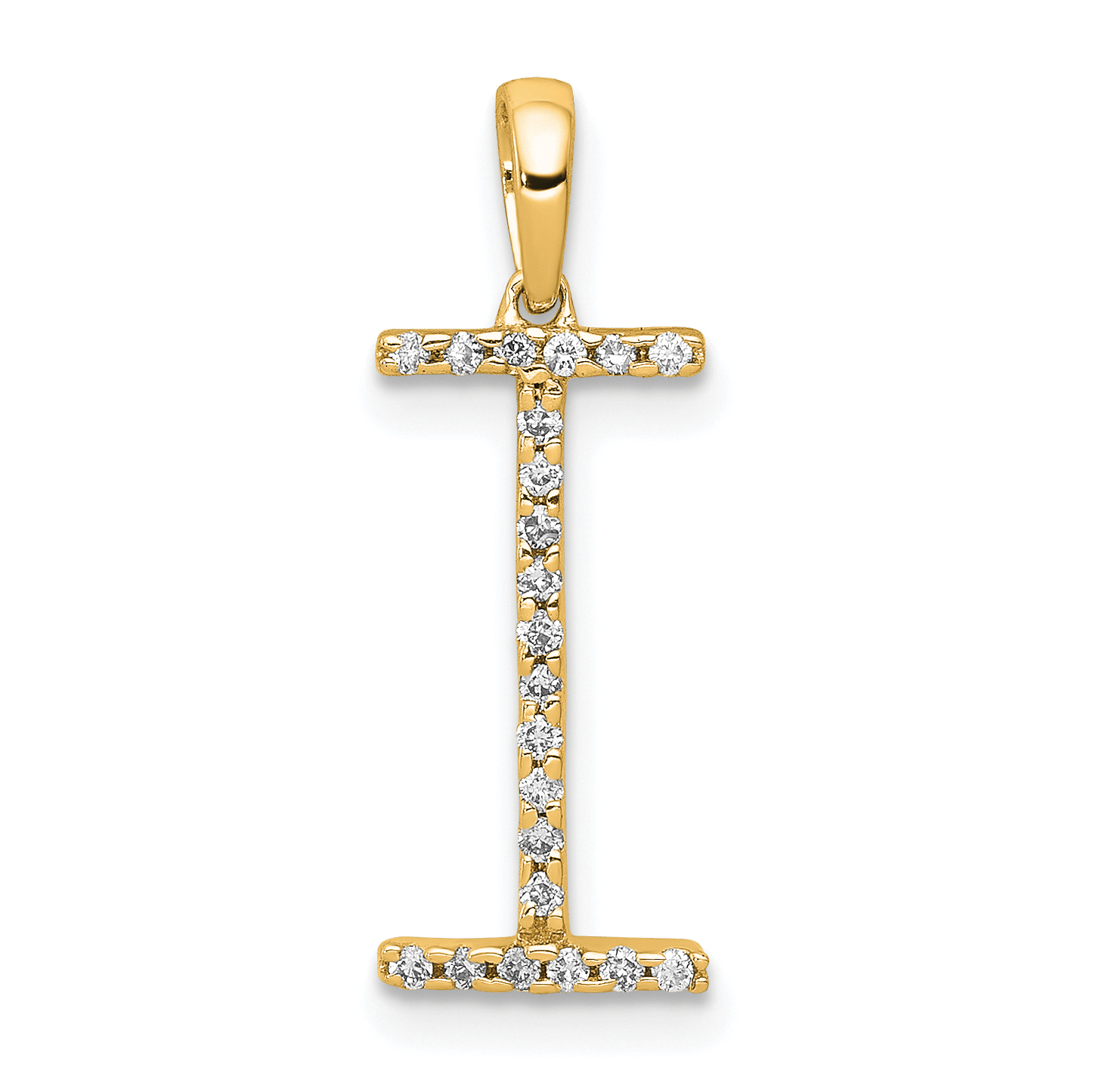 14K Diamond Letter I Initial Pendant (PM5222I-010-YA)