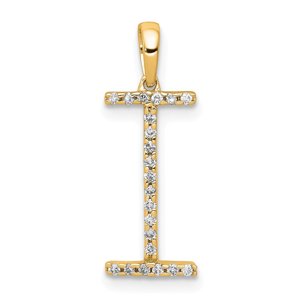 14K Diamond Letter I Initial Pendant (PM5222I-010-YA)