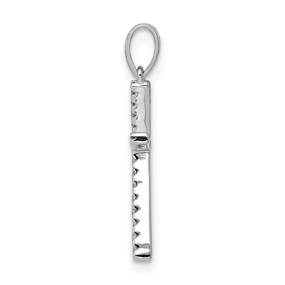 14K White Gold Diamond Letter K Initial Pendant (PM5222K-010-WA)