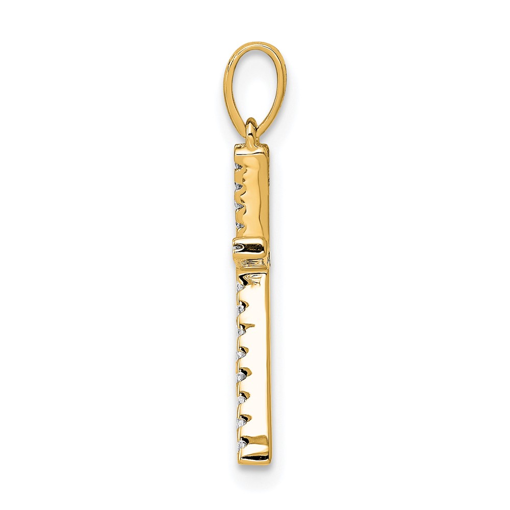14K Diamond Letter K Initial Pendant (PM5222K-010-YA)