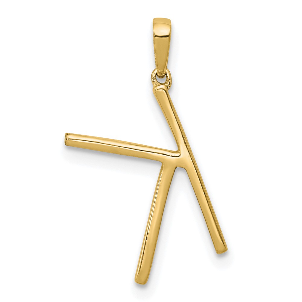 14K Diamond Letter K Initial Pendant (PM5222K-010-YA)