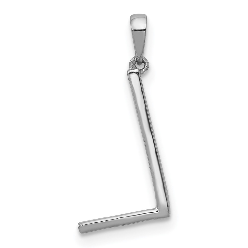 14K White Gold Diamond Letter L Initial Pendant (PM5222L-006-WA)