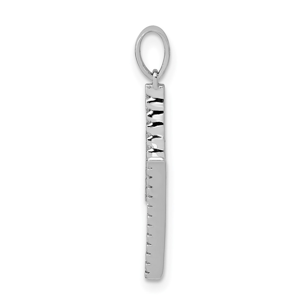 14K White Gold Diamond Letter M Initial Pendant (PM5222M-010-WA)