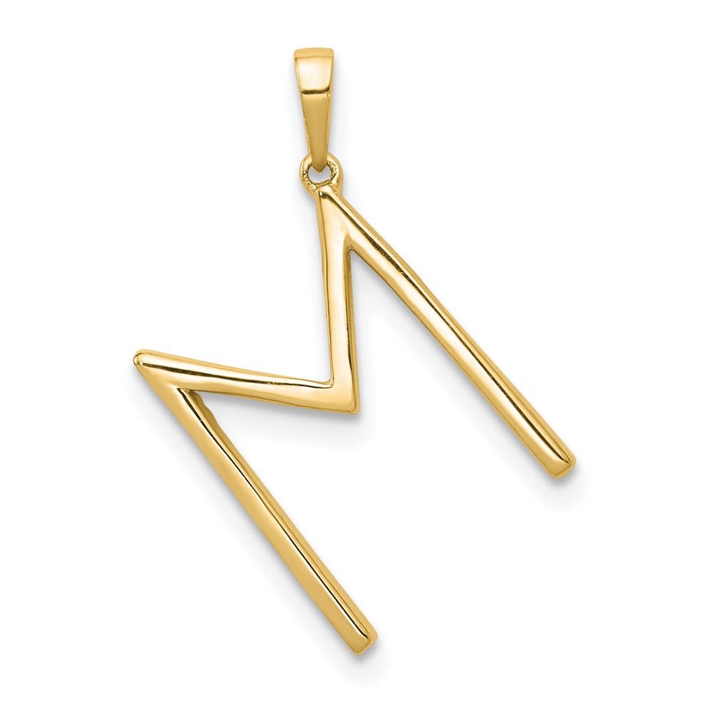 14K Diamond Letter M Initial Pendant (PM5222M-010-YA)