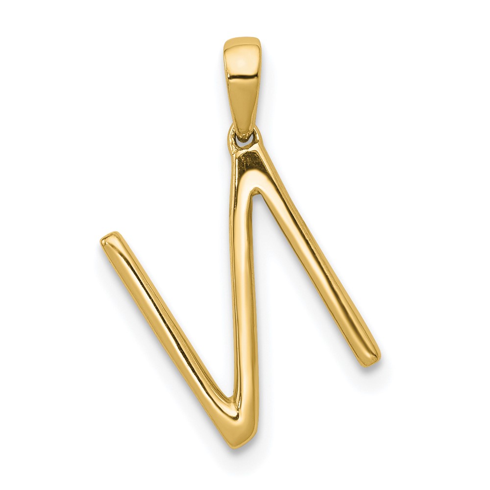 14K Diamond Letter N Initial Pendant (PM5222N-010-YA)