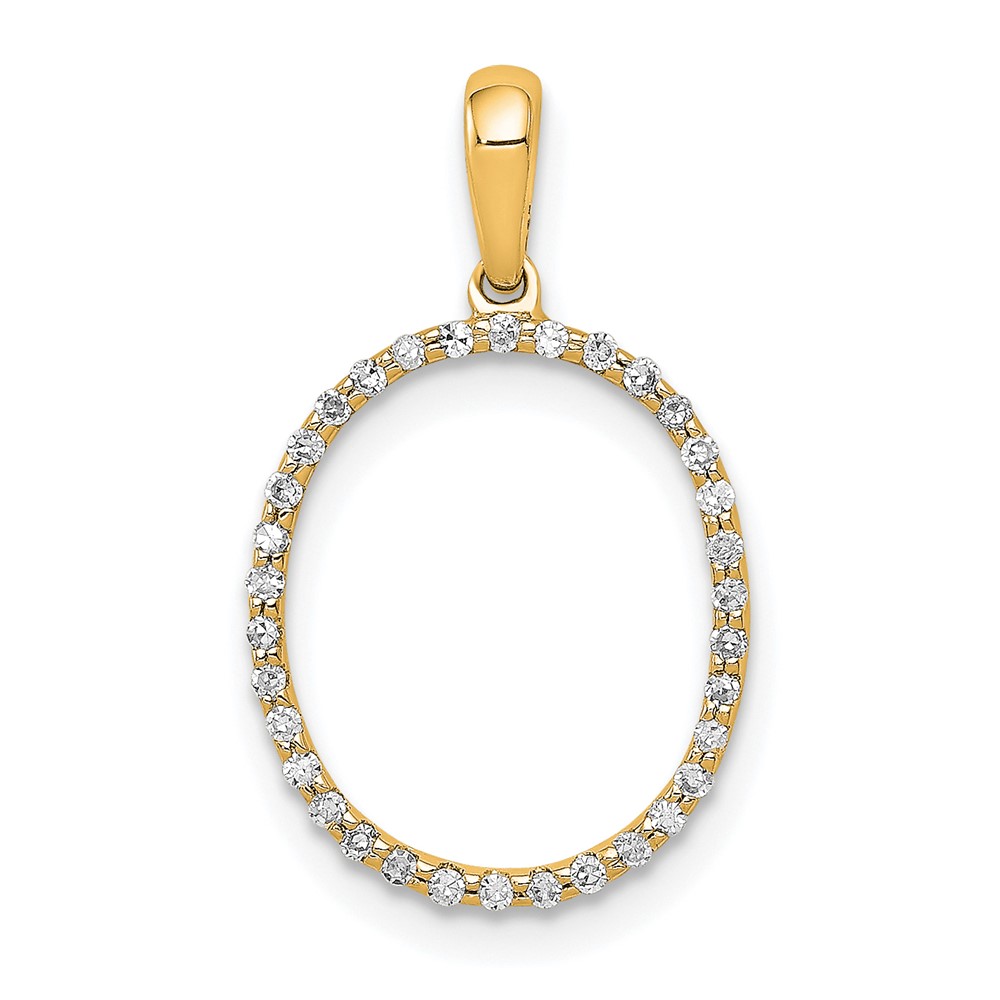 14K Diamond Letter O Initial Pendant (PM5222O-010-YA)