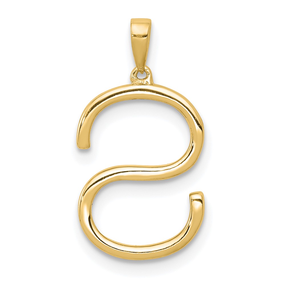14K Diamond Letter S Initial Pendant (PM5222S-016-YA)