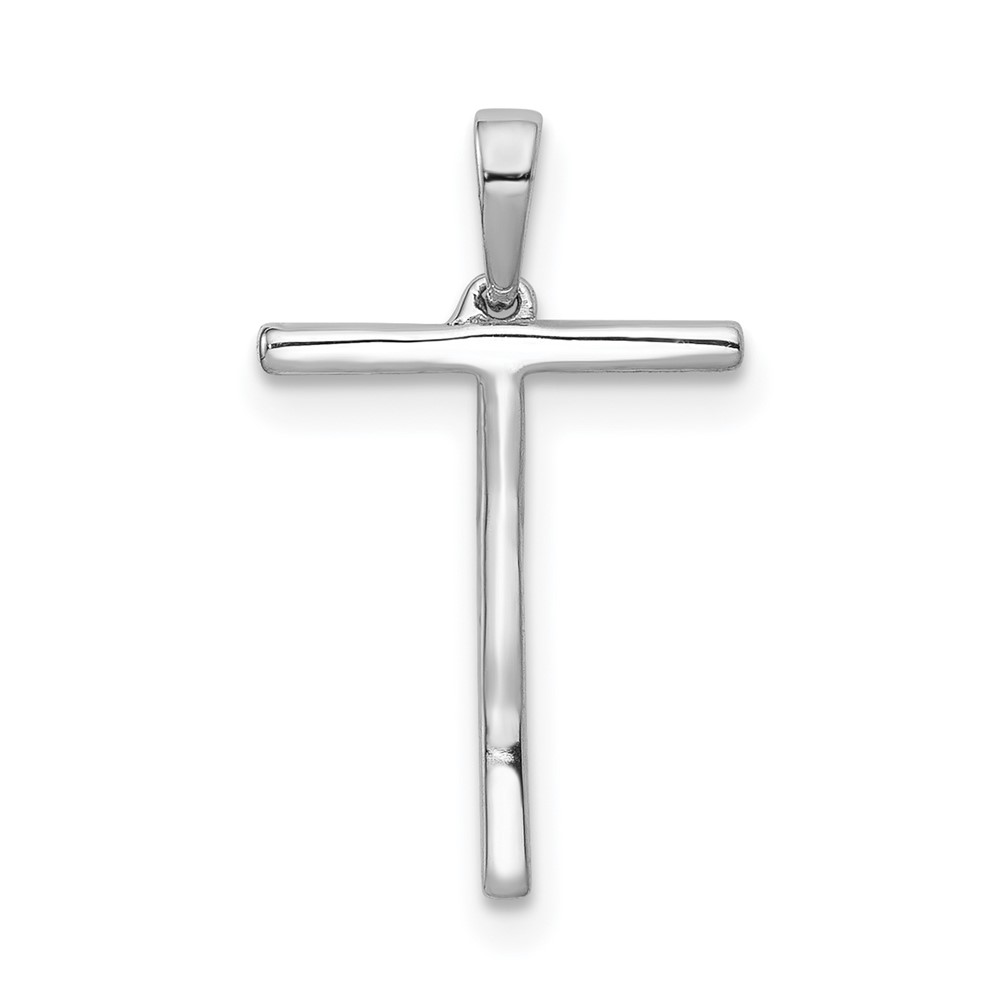 14K White Gold Diamond Letter T Initial Pendant (PM5222T-007-WA)