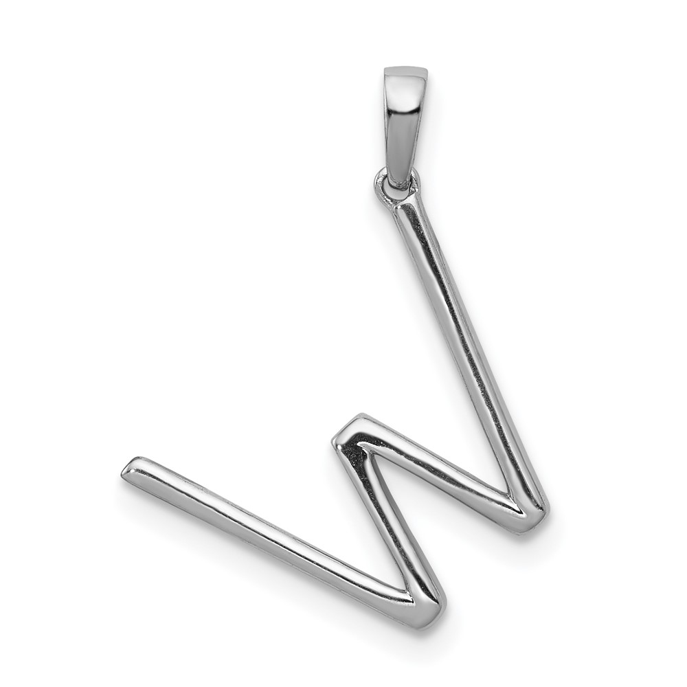 14K White Gold Diamond Letter W Initial Pendant (PM5222W-013-WA)