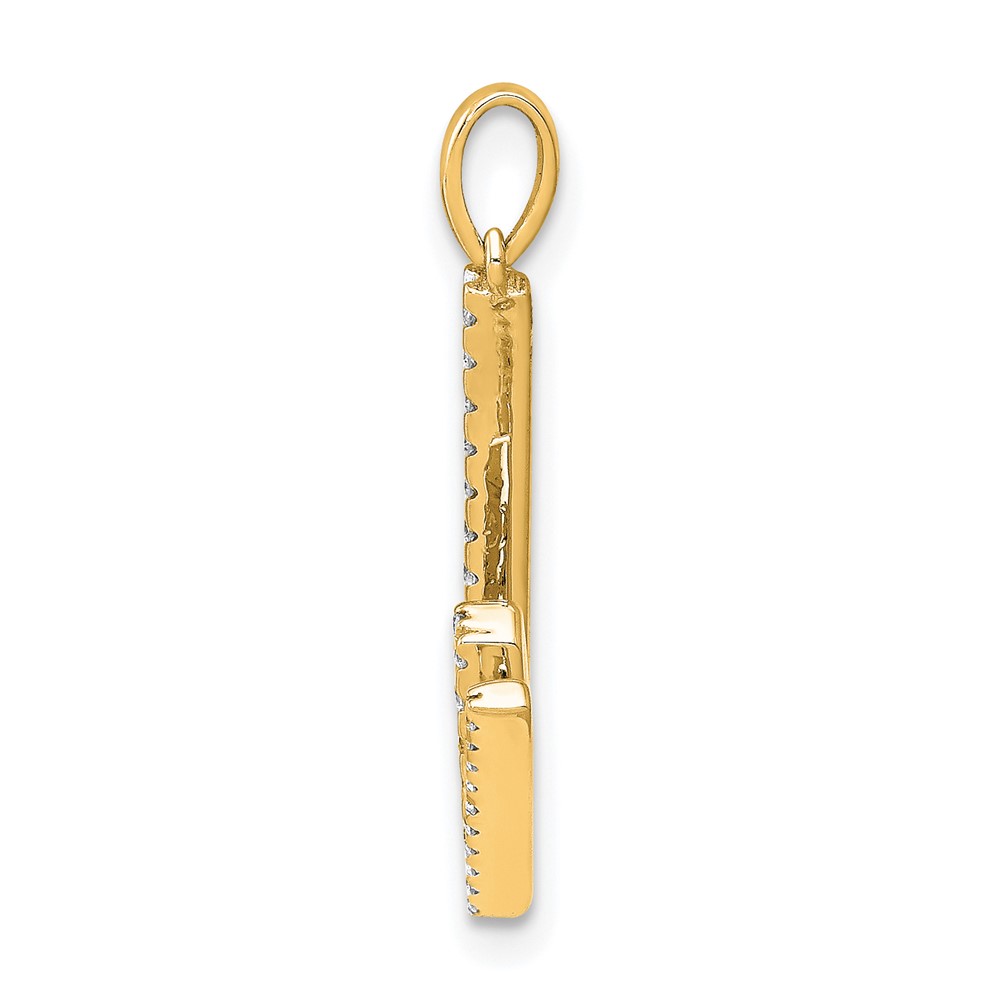 14K Diamond Letter W Initial Pendant (PM5222W-013-YA)