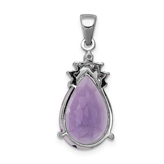 Pear Gemstone & Diamond Pendants