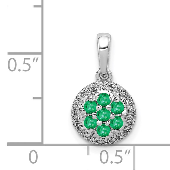 Gemstone & Diamond Halo Circle Pendants