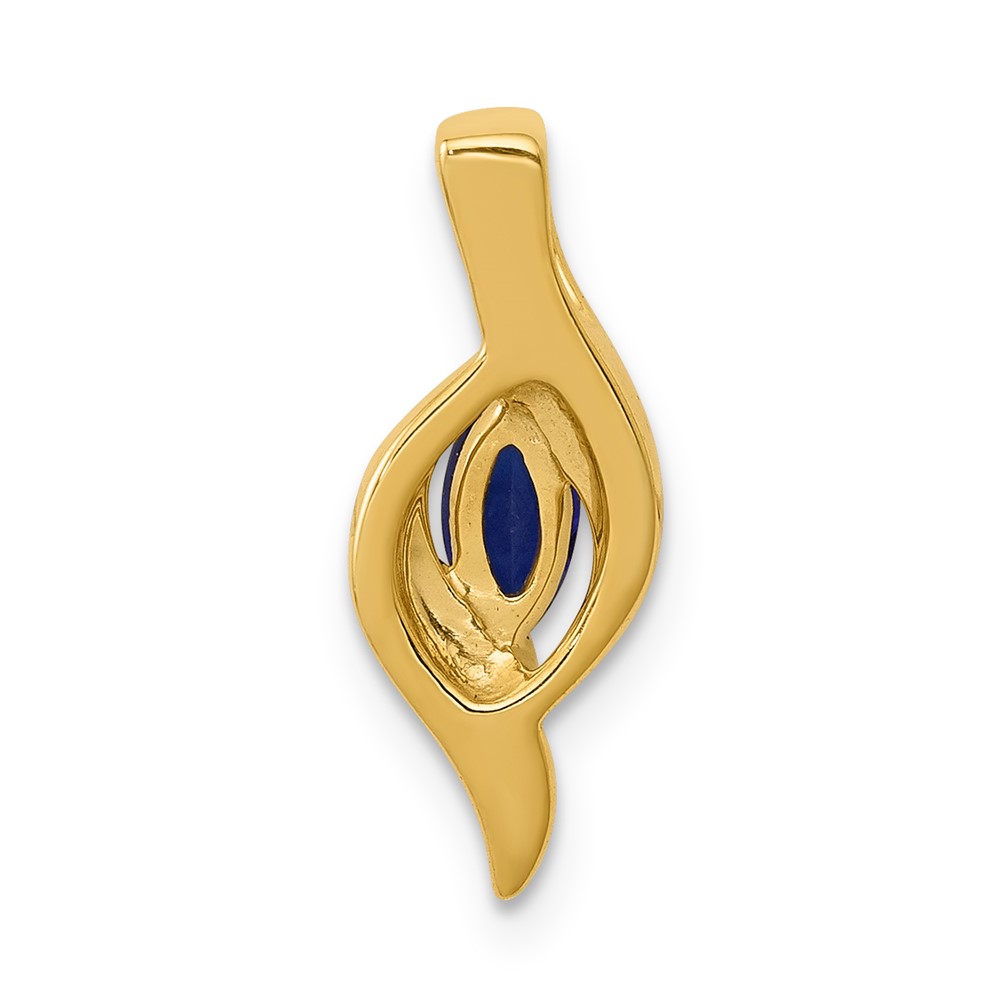 14k Diamond and .29 Marquise Sapphire Chain Slide (PM5265-SA-004-YA)