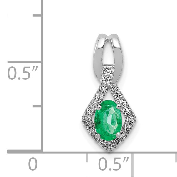 Oval Gemstone & Diamond Pendants