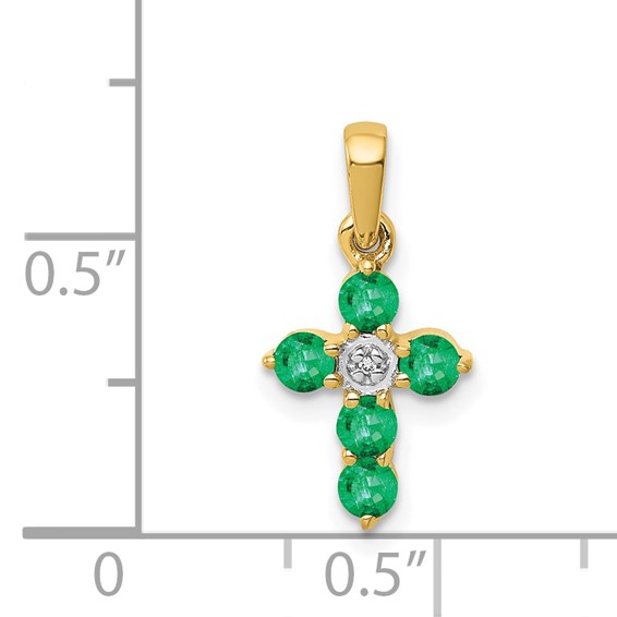 Gemstone and Diamond Cross Pendants
