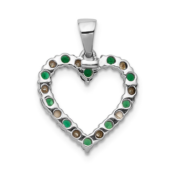 Gemstone and Diamond Heart Pendants