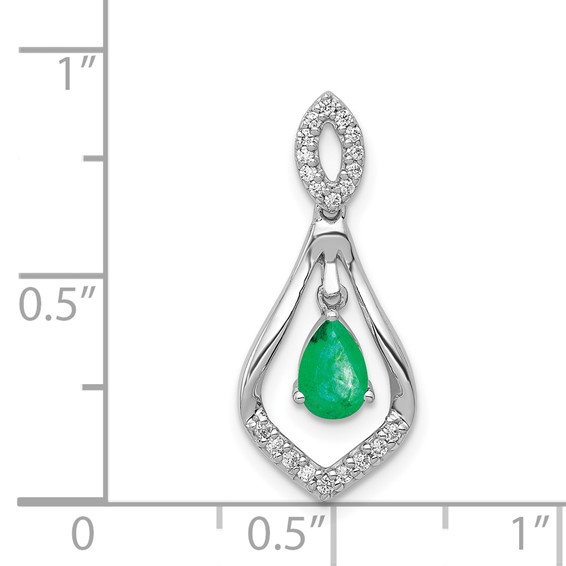 Gemstone and Diamond Teardrop Dangle Pendants