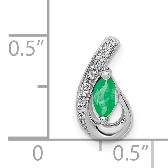 Marquise Gemstone and Diamond Teardrop Slides