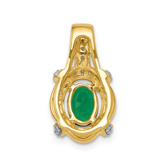 Oval Gemstone & Diamond Fancy Pendants