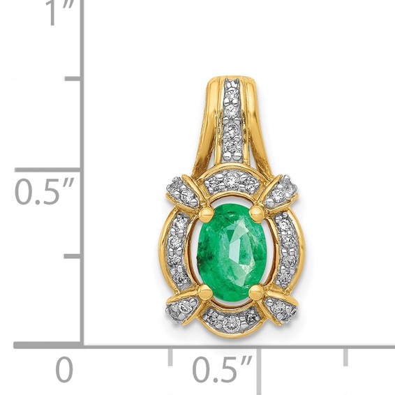 Oval Gemstone & Diamond Fancy Pendants