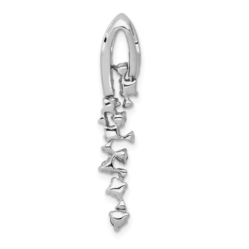 14k White Gold 1/5 carat Lab Grown Diamond VS/SI+ G+ and Lab Created Ruby Slide Pendant (PM5288-RU-020-WLG)