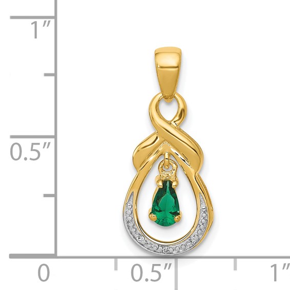 Pear Gemstone & Diamond Pendants