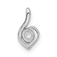 14K White Gold 0.17 Carat Lab Grown Diamond VS SI+ G+ Complete Fashion Pendant view 3