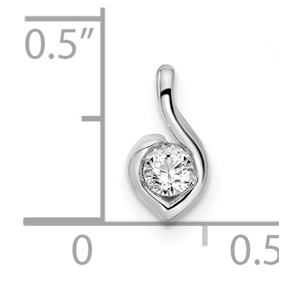 Gold Lab Grown Diamond Fancy Solitaire Chain Slide