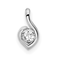 14K White Gold 0.17 Carat Lab Grown Diamond VS SI+ G+ Complete Fashion Pendant view 1