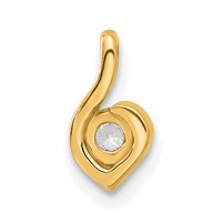 14K Yellow Gold 0.17 Carat Lab Grown Diamond VS SI+ G+ Complete Fashion Pendant view 3