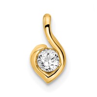14K Yellow Gold 0.17 Carat Lab Grown Diamond VS SI+ G+ Complete Fashion Pendant view 1