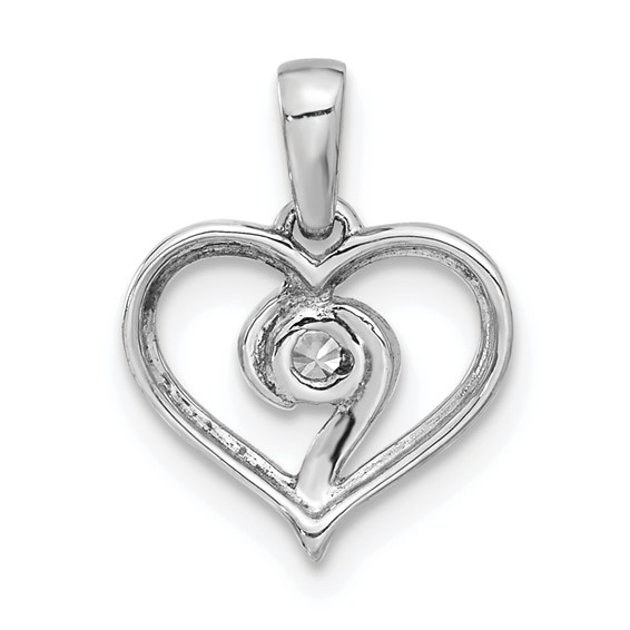 Gold Lab Grown Diamond Heart Pendant