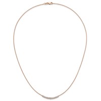 14K Rose Gold 0.50 Carat Lab Grown Diamond VS SI+ G+ Complete Fashion Bar Necklace, 18" view 5