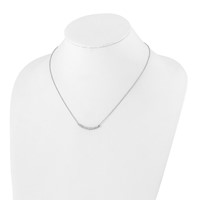 14K White Gold 0.50 Carat Lab Grown Diamond VS SI+ G+ Complete Fashion Bar Necklace, 18" view 4