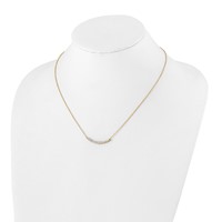 14K Yellow Gold 0.50 Carat Lab Grown Diamond VS SI+ G+ Complete Fashion Bar Necklace, 18" view 4