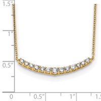 True Origin 14K Yellow Gold 0.50 Carat Lab Grown Diamond VS+ F+ Complete Fashion Bar Necklace, 18" view 3
