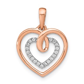 Diamond Double Heart Necklaces