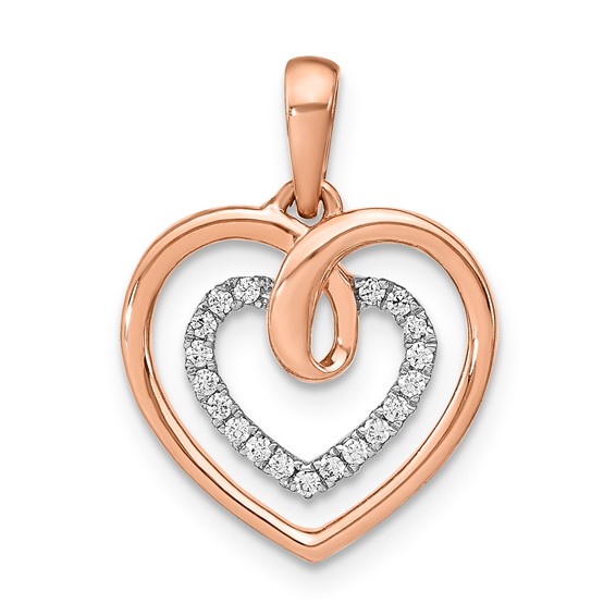 Diamond Double Heart Necklaces