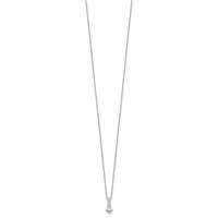 14K White Gold 0.33 Carat Lab Grown Diamond VS SI+ G+ Pendant Necklace, 18" view 2