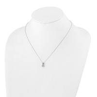 14K White Gold 0.33 Carat Lab Grown Diamond VS SI+ G+ Pendant Necklace, 18" view 4