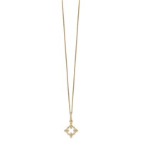 True Origin 14K Yellow Gold 0.25 Carat Lab Grown Diamond VS+ F+ Complete Bloom Floral Necklace, 18" view 2