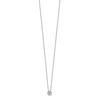 True Origin 14K White Gold 0.25 Carat Lab Grown Diamond VS+ F+ Complete Floral Necklace, 18" view 2
