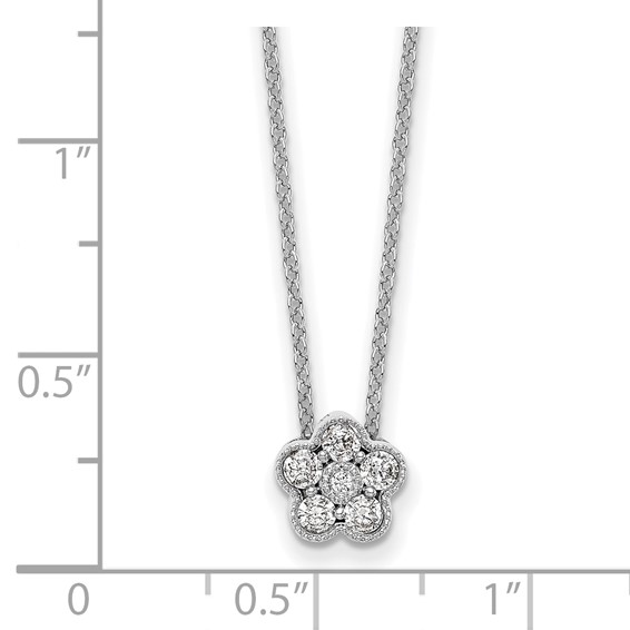True Origin Lab Grown Diamond Floral Pendant Necklaces