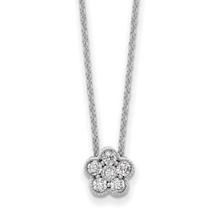 True Origin Lab Grown Diamond Floral Pendant Necklaces
