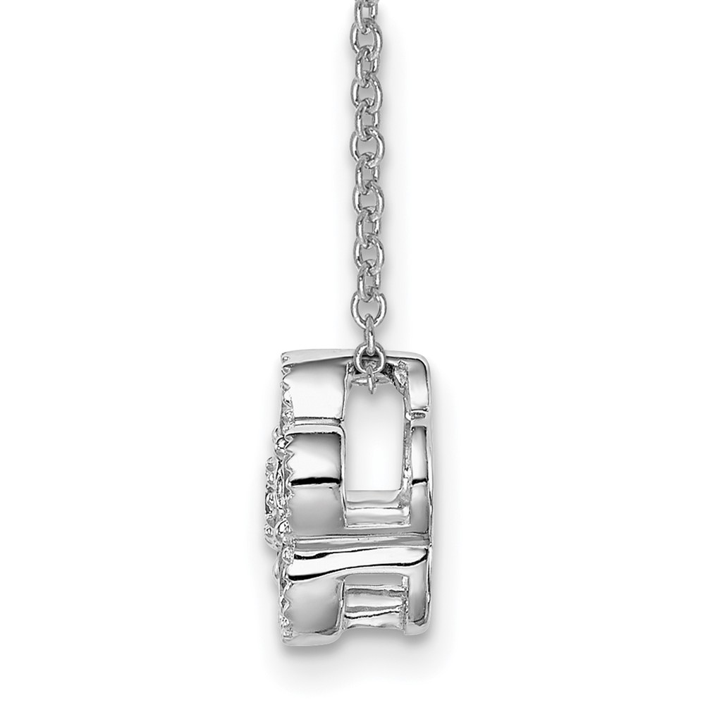 True Origin 14k White Gold 1/2 carat Lab Grown Diamond VS DEF 18 inch Floral Pendant Necklace (PM6345-050-WLD)