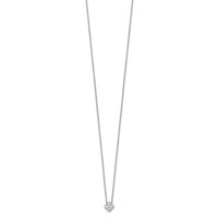 True Origin 14K White Gold 0.25 Carat Lab Grown Diamond VS+ F+ Complete Bloom Floral Necklace, 18" view 2